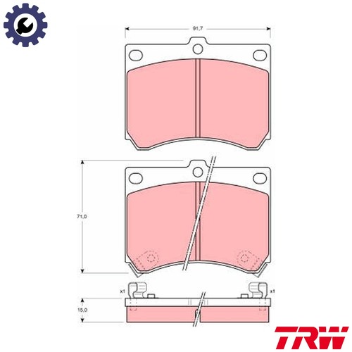 Brake pad set disc - disc,