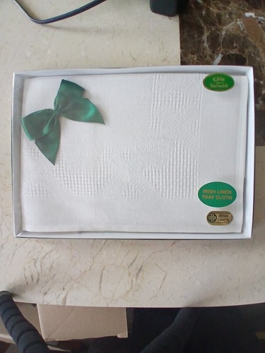 Irish linen tray - tray, cloth