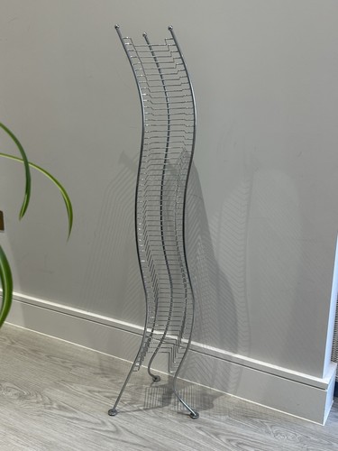 Vintage silver metal wire wavy - vintage,