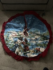 Fibre Optic Christmas Tree Skirt With Power Supply & Spare Bulb Never Used .