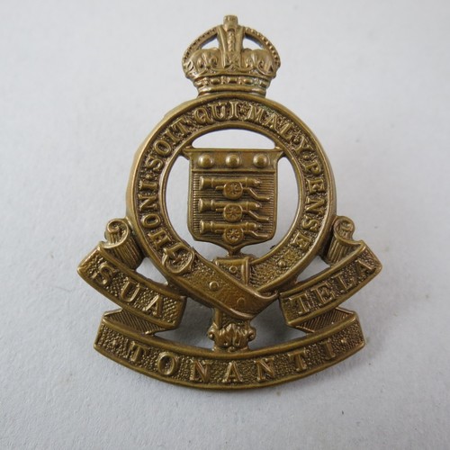 Military brass badge - brass, royal