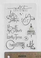 Clear rubber stamp christmas - clear,