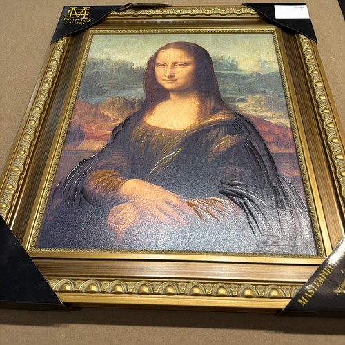 Mona lisa framed artisan hand - framed,