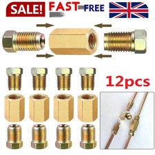 12Pcs/Set 3/16" Brake Line Repair Female Union Inverted Tube Fittings FAST