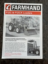 Farmhand F12 Loader Leaflet.. Classic Tractor Ford Farming JCB 1980’s