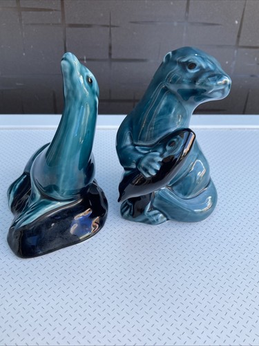Pair poole pottery blue - pair, of