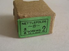 Nettlefolds 3/8" no 2 steel c'sunk wood screws x 144  original box