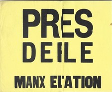 POSTER 'PROMENADES - DERBY CASTLE FOR MANX ELECTRIC RAILWAY STATION'