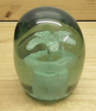 Antique Victorian Glass Paperweight Dump 1 Tier Fountain Flower, Flower Pot