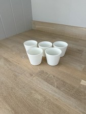 5x White Planters (ideal For Cacti) Or Tealights