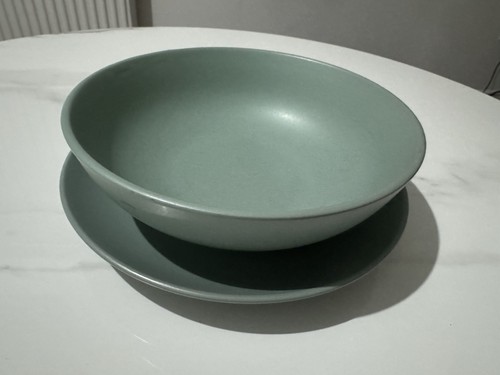 Dunelm green stoneware serving - green,