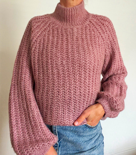Lindex pink chunky knit - pink,