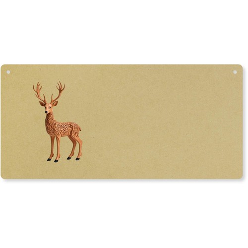 Carved stag door - stag', plaque