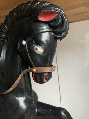 Rocking horse black plastic - rocking,