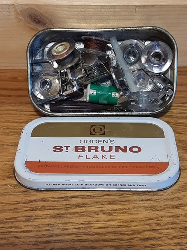 Vintage tobacco tin full - a,