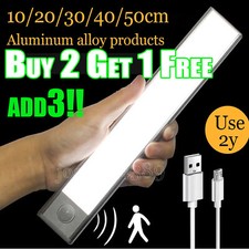 LED Motion Sensor Light Cabinet USB Rechargeable PIR Magnetic Wardrobe Cupboard