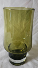 Scandinavian green glass vase