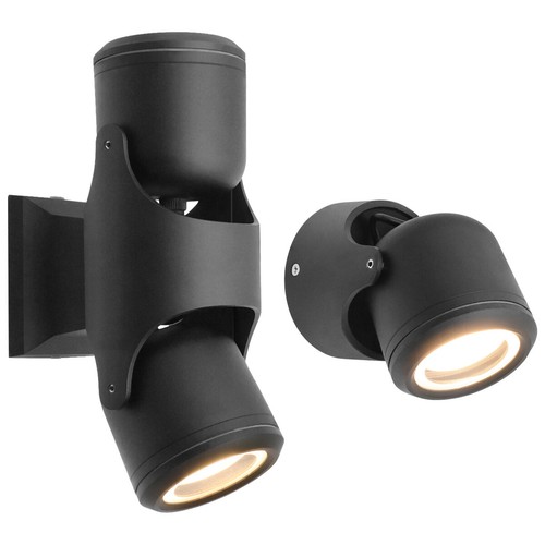 Black outdoor wall light - wall,