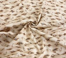 Landscape Cotton Fabric Sea Sand Stone Tree Foliage Sky Brick Patchwork Material