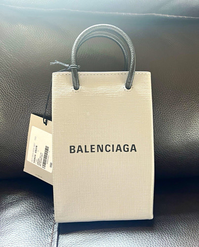 Balenciaga logo print leather - balenciaga,