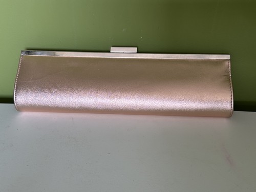 Rose gold metallic clutch bag - rose,