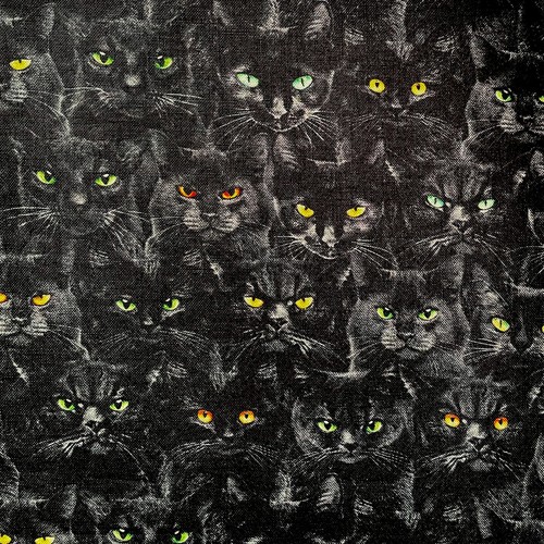 Lucky cats eyes 100 cotton - cats,