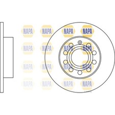 2x Brake Discs Solid For VW