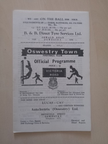 Oswestry town buxton - oswestry, v
