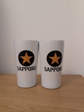 Sapporo beer glasses with - sapporo,