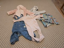M&S Baby Girl Bundle 3-6 Months, 2 Cardegans, Dungarees, Zip Sleepsuit, Swimsuit