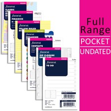 Filofax Pocket Organiser Paper Inserts Refills - Full Range - Uk Seller