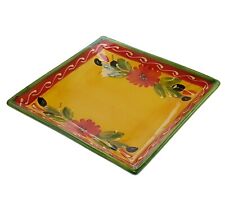 Square Plate / Serving Dish Tapas 22 cm x 22 cm Spanish Handmade Ceramic Pottery