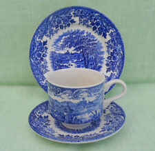 Vintage Broadhurst "The English Scene" tea trio - tea cup, saucer & side plate