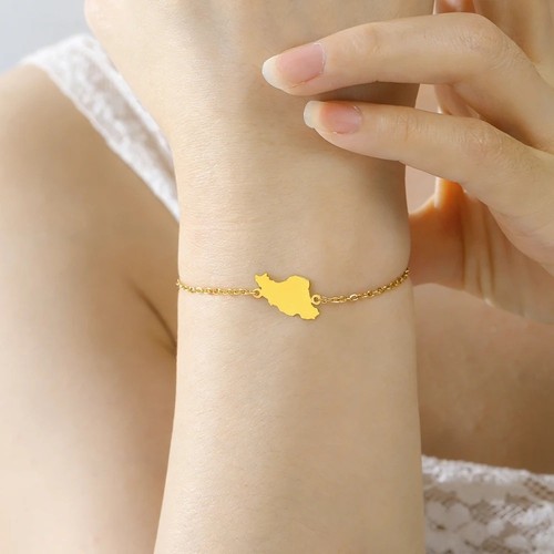 Iran map bracelet - iran,