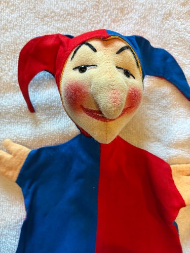 Vintage toy puppet jester - vintage,