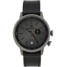 Rip Curl DRAKE TIDE DIAL LEATHER SURF WATCH - A1150 Black