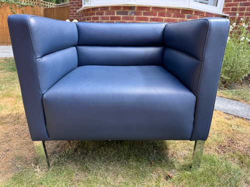 Morgan rib blue leather - rib,