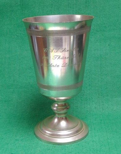 Large heavy cup trophy with - trophy,