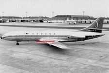 SABENA.,  CARAVELLE.,  OO-SRA.,   Ringway 1964,   B/w PHOTOGRAPH