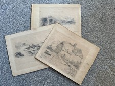 Antique pencil drawings - pencil,
