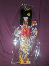 JAPANESE Handmade Vintage Saranoki Geisha Red Kimono Girl Washi Paper Doll NEW