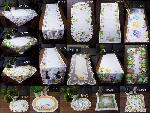Easter doily table runners - table,