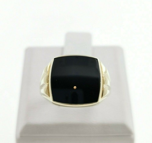 Signet ring men onyx - men's, 14