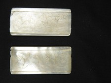2 x Old Chinese Mother of Pearl Gaming Tokens