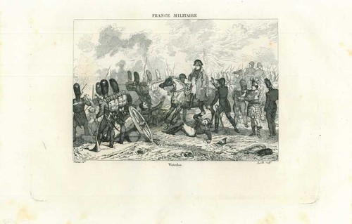 Historical print waterloo - historical, of