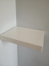 2x Floating White Shelves Wall Mounted Display Storage – Minor Corner Damage