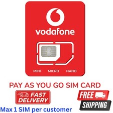 1 x New Vodafone SIM Card Pay