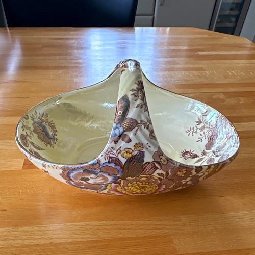 Ironstone floral divided - ironstone,