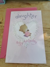 Happy Birthday Daughter Birthday Card Teddy Bear On A Swing
