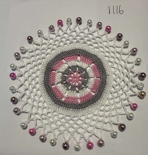 Hand made crochet beaded - hand,